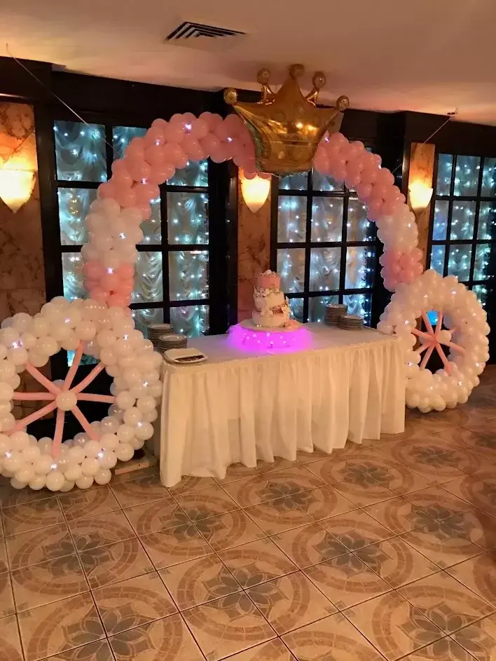 festive balloon arch