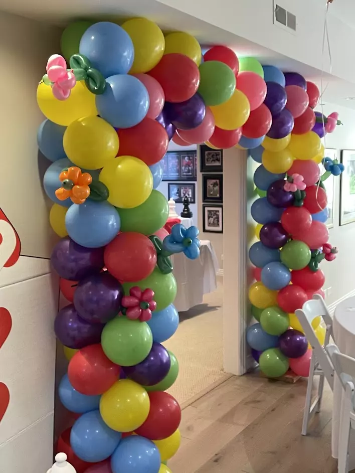 birthday balloon arch in Lake Zurich
