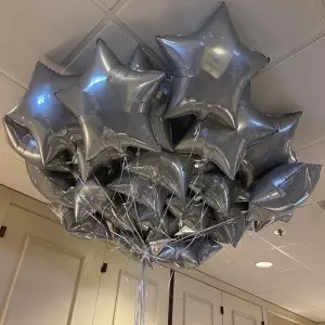 birthday balloon ceiling decor